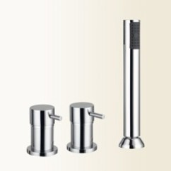 SIMPLY Miscelatore bordo vasca 3 fori finitura nickel spazzolato