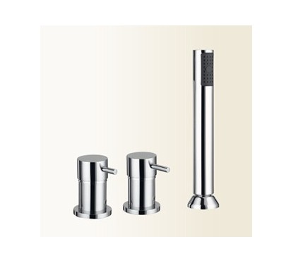 SIMPLY Miscelatore bordo vasca 3 fori finitura nickel spazzolato