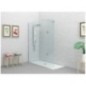 SYSTEM GLASS SG3 Parete doccia fissa + volet per Box Doccia cm 68+30 finitura cromo, trasparente 6 mm (misura 68+30 h.200)