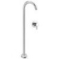HEOS Bocca di erogazione a pavimento per lavabo con miscelatore incasso finitura nickel spazzolato