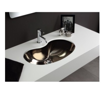 SAGOMATO lavabo sottopiano finitura platinum