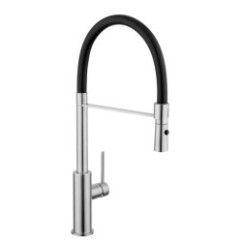 DYLAN Miscelatore monocomando lavello inox 316L bocca flessibile finitura pvd oro