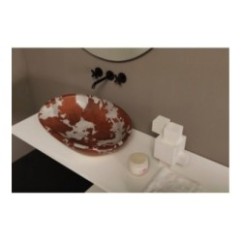 BIKO lavabo d'appoggio finitura cavallino