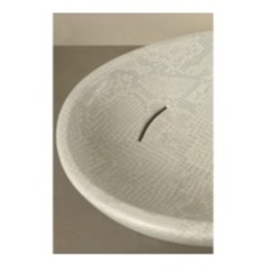 BIKO lavabo d'appoggio finitura pitone bianco