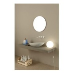 BIKO lavabo d'appoggio finitura pitone bianco