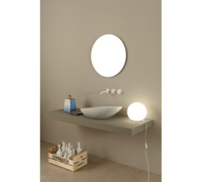 BIKO lavabo d'appoggio finitura pitone bianco