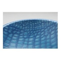 BIKO lavabo d'appoggio finitura pelle azzurra affondante