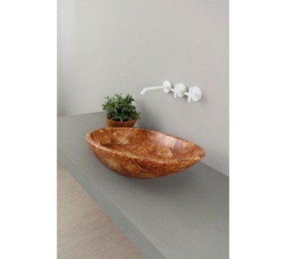 BIKO lavabo d'appoggio finitura tartaruga