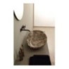 BIKO lavabo d'appoggio finitura zebra arancio