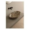 BIKO lavabo d'appoggio finitura zebra arancio