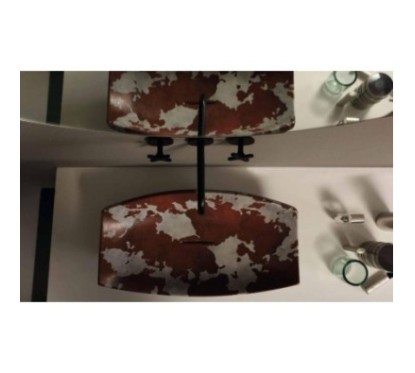 SHAKIA lavabo d'appoggio finitura cavallino