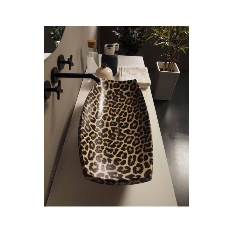 SHAKIA lavabo d'appoggio finitura ghepardo