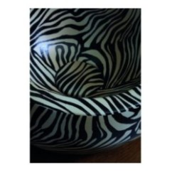 THABO lavabo d'appoggio finitura zebra arancio