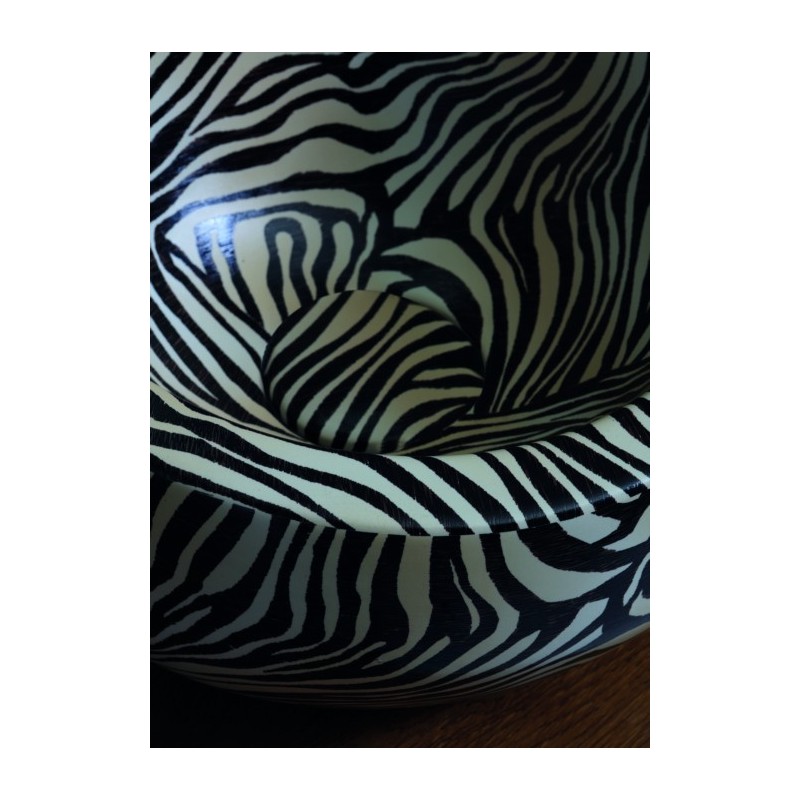 THABO lavabo d'appoggio finitura zebra arancio