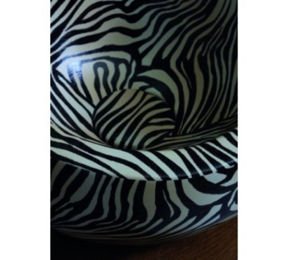 THABO lavabo d'appoggio finitura zebra arancio