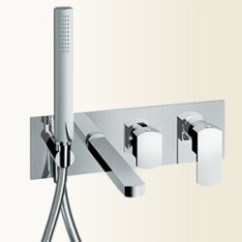 SOPHIE miscelatore per vasca ad incasso con deviatore e kit finitura cromo