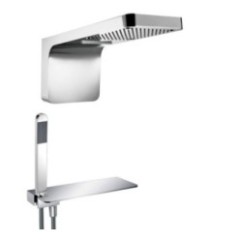 MIST kit soffione in acciaio con presa acqua e doccia