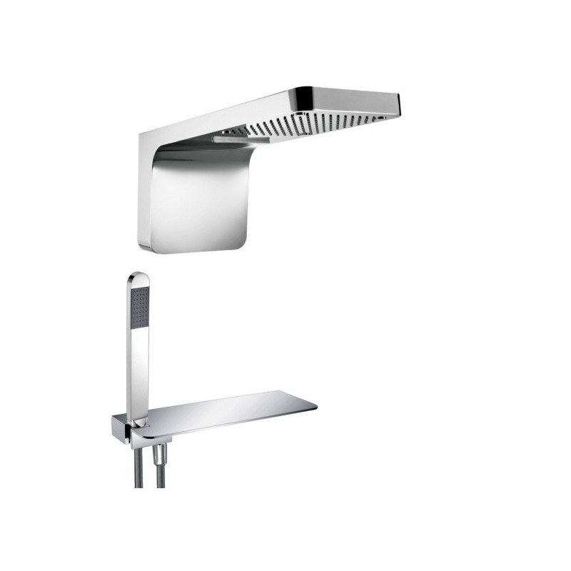 MIST kit soffione in acciaio con presa acqua e doccia