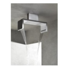 Soffione a soffitto 554x202 mm in acciaio inox lucido