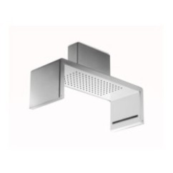 Soffione a soffitto 554x202 mm in acciaio inox lucido