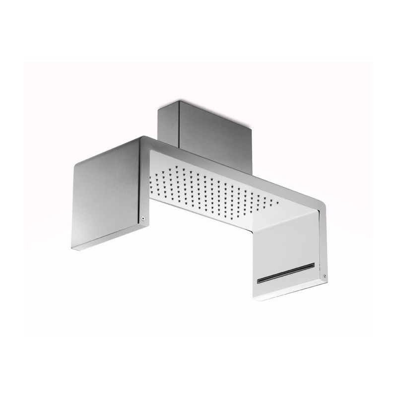 Soffione a soffitto 554x202 mm in acciaio inox lucido