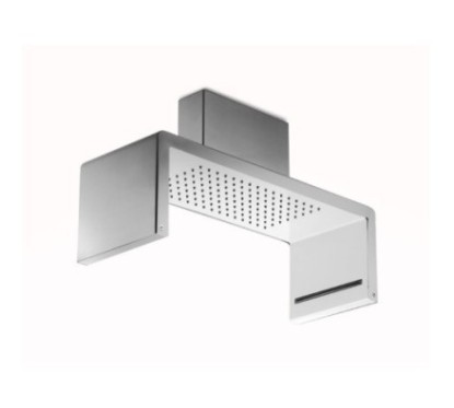 Soffione a soffitto 554x202 mm in acciaio inox lucido