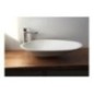 SOLID SURFACE - CORIAN  Lavabo da appoggio a goccia cm 61.6 finitura bianco