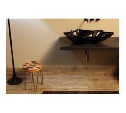 SHELL lavabo d'appoggio finitura black