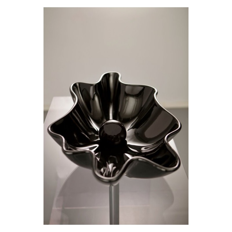 SHELL lavabo d'appoggio finitura black
