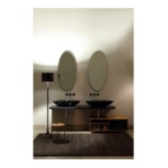 SHELL lavabo d'appoggio finitura black