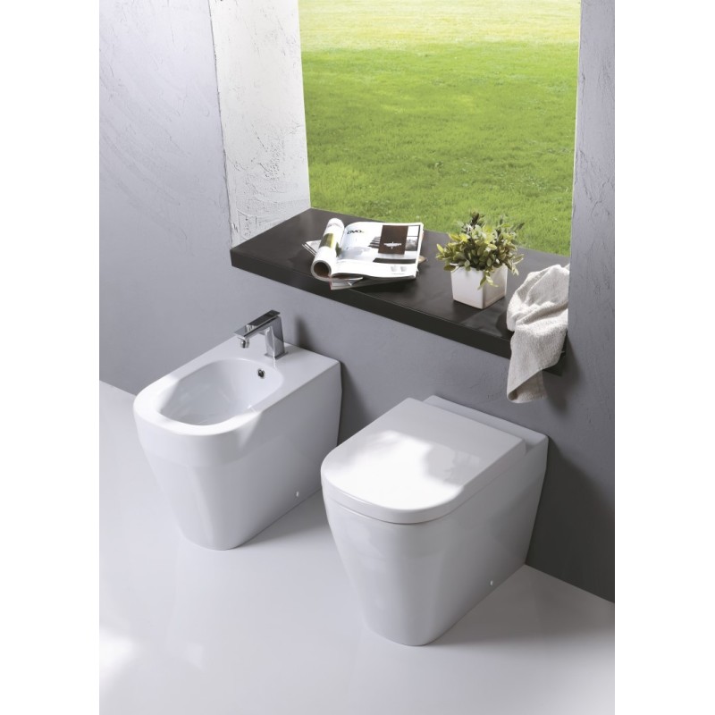 TUTTO-EVO vaso rimless + bidet a terra