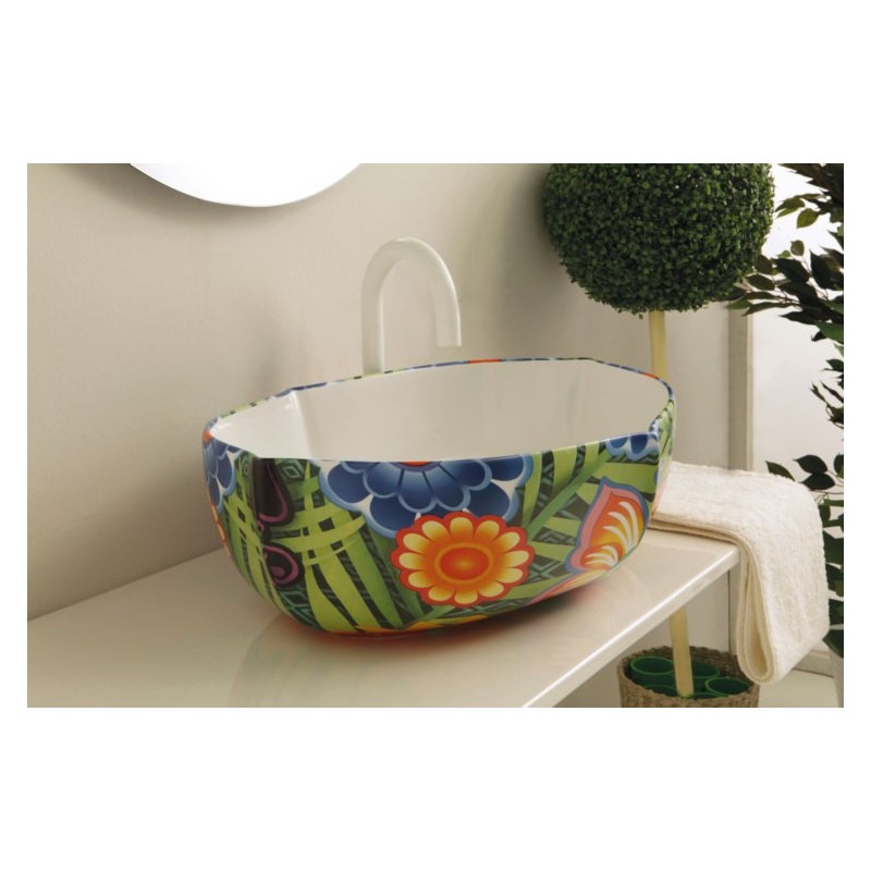 OYSTER lavabo d'appoggio finitura tropical