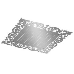 WELLNESS Soffione quadrato retrò in acciaio inox finitura cromo