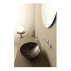 AFYA lavabo d'appoggio finitura pitone zebra argento