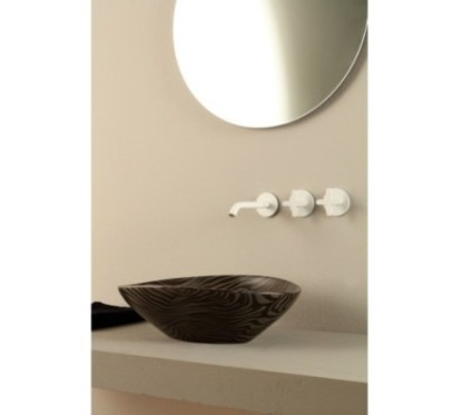 AFYA lavabo d'appoggio finitura pitone zebra argento