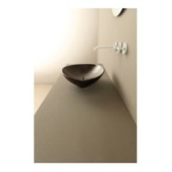 AFYA lavabo d'appoggio finitura pitone zebra argento