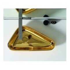 SCALENE lavabo d'appoggio finitura gold