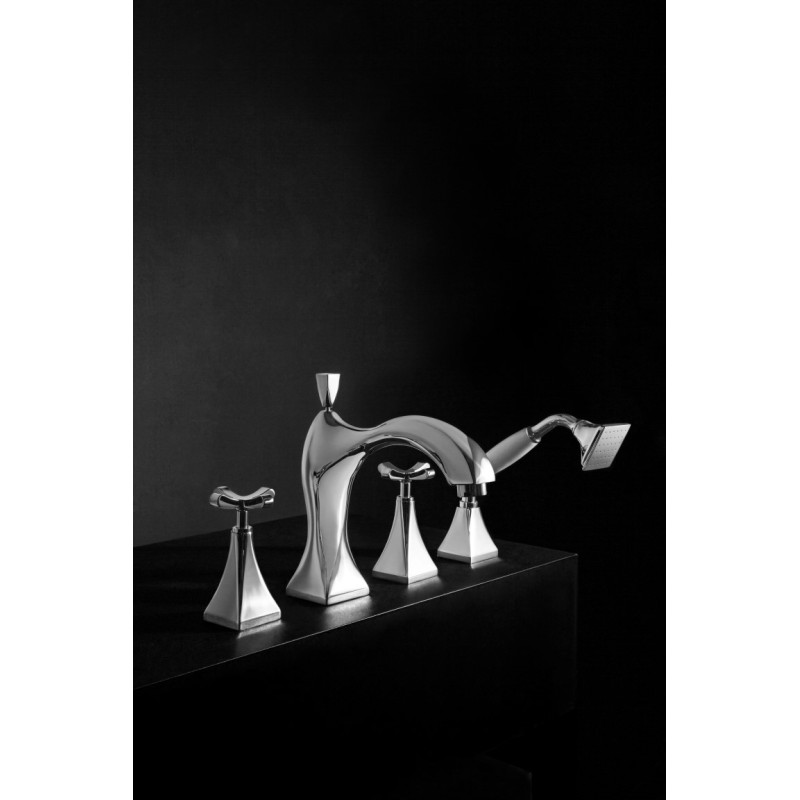 CHIC7CENTO Gruppo bordo vasca quattro fori finitura cromo