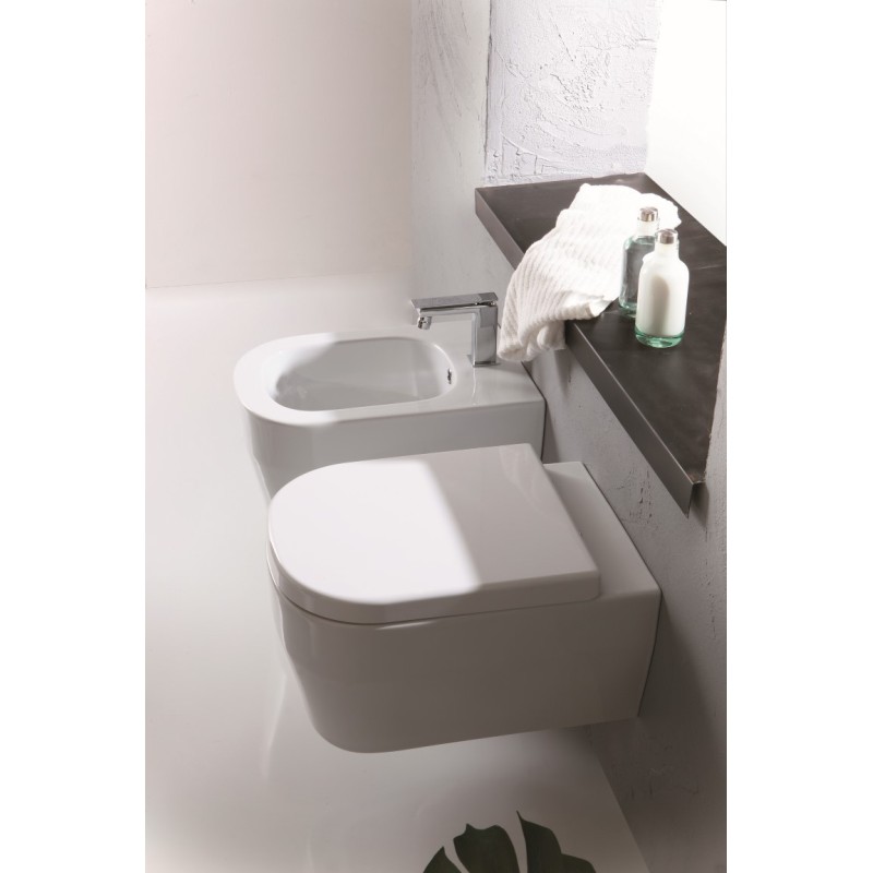 TUTTO-EVO vaso rimeless + coprivaso +bidet sospeso rimeless