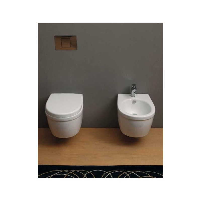 YOUNG vaso + bidet sospesi finitura bianco lucido