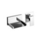 OPEN SPACE Miscelatore per lavabo ad incasso con bocca a cascata 120mm finitura cromo