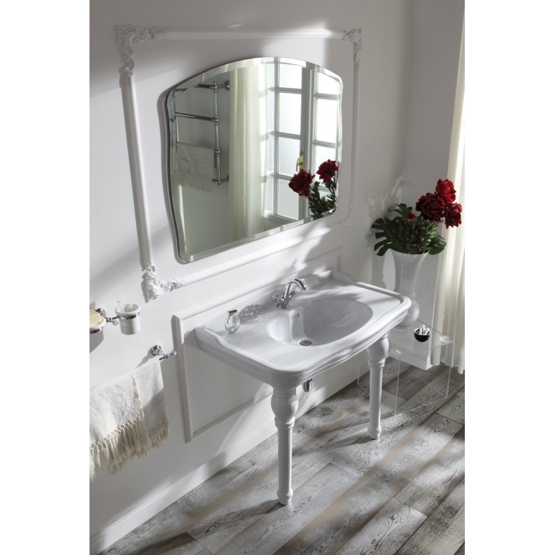 IMPERO consolle cm 100 monoforo + coppia gambe in ceramica