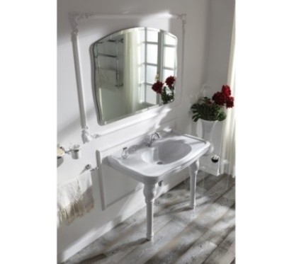 IMPERO consolle cm 100 monoforo + coppia gambe in ceramica