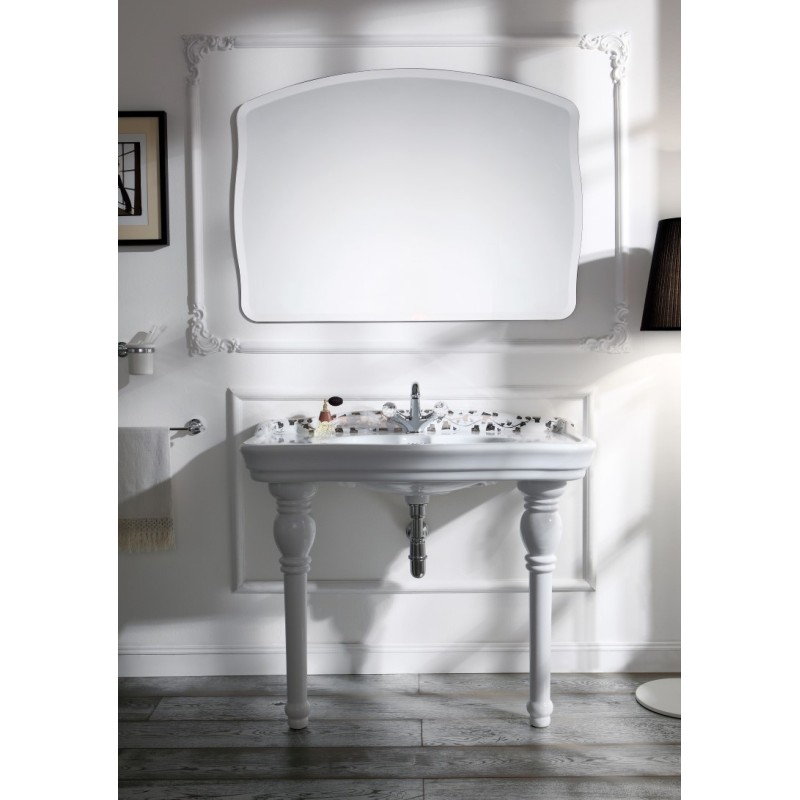 IMPERO consolle cm 100 monoforo + coppia gambe in ceramica