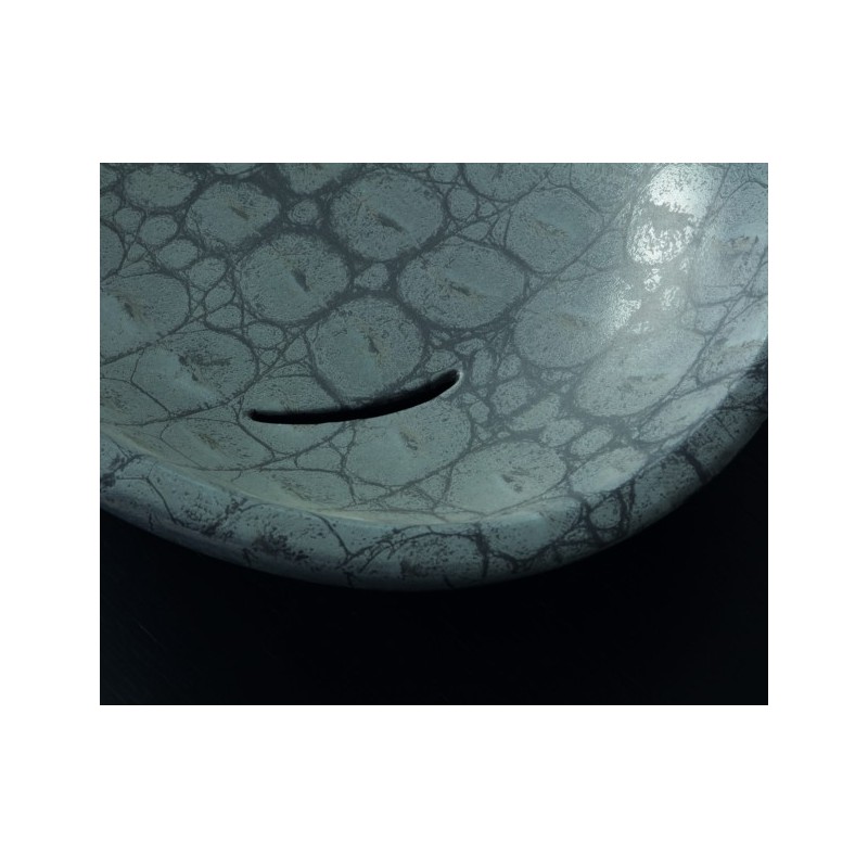 BIKO lavabo d'appoggio finitura caimano dark