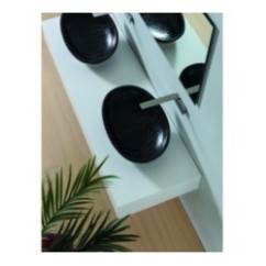 BIKO lavabo d'appoggio finitura zebra argento