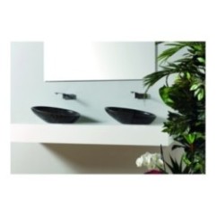 BIKO lavabo d'appoggio finitura zebra argento