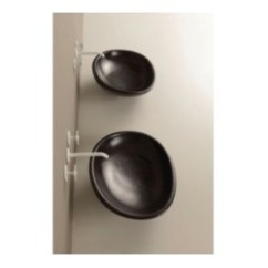 BIKO lavabo d'appoggio finitura pitone nero