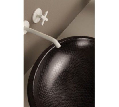 BIKO lavabo d'appoggio finitura pitone nero