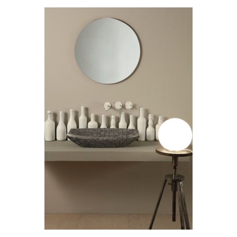 SHAKIA lavabo d'appoggio finitura caimano dark